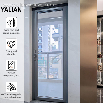 Aluminum Profile Swing Glass Casement Doors For House